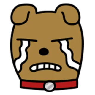 🇸🇷 crying, dog, sad, emotion, cartoon, sticker telegram sticker
