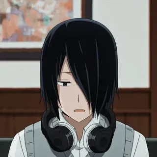 😞 Yu Ishigami Kaguya-sama: Love Is War 애니메이션, 만화, 캐릭터, 헤드폰, 이시가미, 카구야님은告らせたい whatsapp sticker