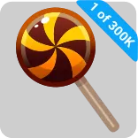 🎁 1 of 300K อมยิ้ม, ลูกอม, ขนมหวาน, สีน้ำตาล, รุ่นลิมิเต็ด telegram sticker