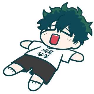 😩 의욕상실 süß, Chibi, erschöpft, müde, Cartoon telegram sticker