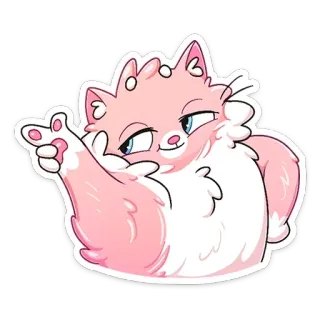 😉 chat, rose, doux, mignon, salut telegram sticker