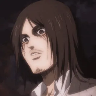 🖤 Eren Yeager Attack on Titan アニメ, マンガ, キャラクター, 進撃の巨人, エレン・イェーガー telegram sticker