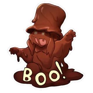 👻 BOO! fantasma, chocolate, halloween, bu, miedo, disfraz telegram sticker