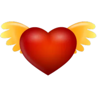 ❤ coração, asas, amor, emoji telegram sticker