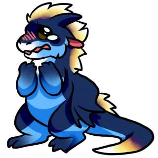😥 monster, cute, dragon, creature, animal, kawaii whatsapp sticker