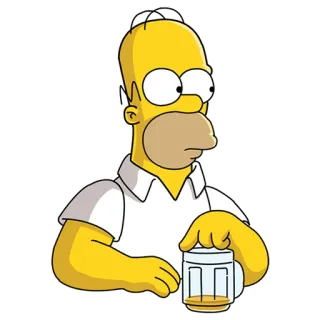 😕 Homer Simpson The Simpsons Cartone animato, Birra, Homer Simpson, I Simpson, Animato telegram sticker