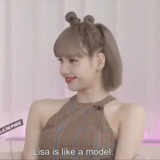 🐾 Lisa Lisa is like a model. Kpop, Idol, Modella, Donna, Cantante whatsapp sticker