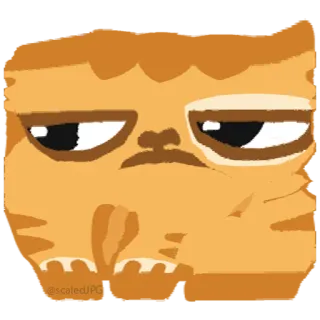 🙁 @scaledJPG cat, animal, cartoon, meme, funny, internet telegram sticker