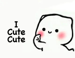 😍 I Cute Cute fofo, adorável, kawaii, desenho animado, ilustração telegram sticker