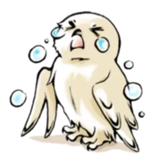 😭 sad, crying, bird, tears, emotion, distressed telegram sticker