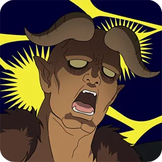 😱 悪魔, 生き物, モンスター, 角, ファンタジー telegram sticker