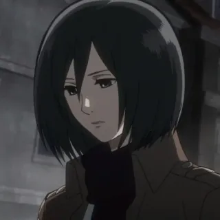 Mikasa Ackerman @JustSomeBullshit telegram stickers