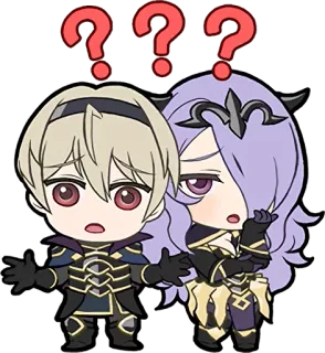 ❓ Anime, Chibi, Pontos de interrogação, Confuso, Preocupado, Personagens telegram sticker