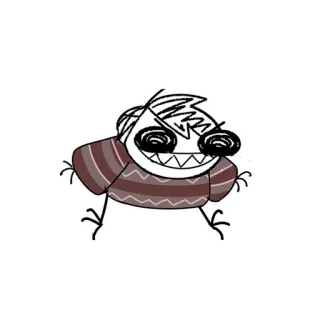 😃 мультфильм, рисунок, монстр, персонаж, существо whatsapp sticker