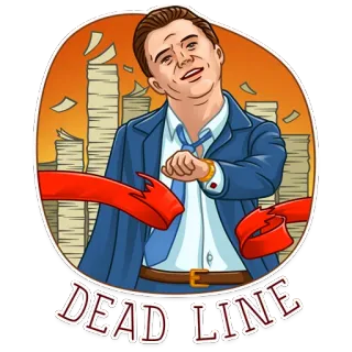 😅 DEAD LINE date limite, affaires, urgence, pression temporelle telegram sticker