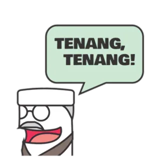 ✌ TENANG, TENANG! 차분한, 평화로운, 안심시키는, 만화, 말레이 telegram sticker