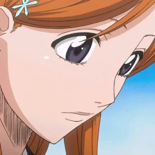 😕 Orihime Inoue Bleach anime, character, orihime inoue, bleach, woman, cartoon telegram sticker