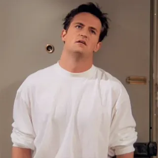 😔 Chandler Bing Friends sitcom, anni 90, serie tv, matthew perry, chandler telegram sticker