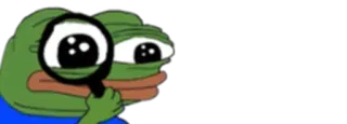 🧐 Pepe the Frog pepe, frog, meme, magnifying glass telegram sticker