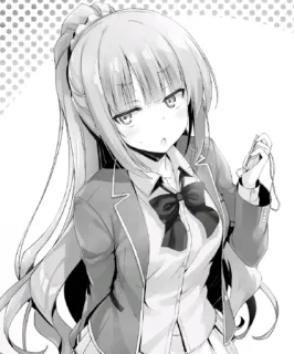 🤔 Anime, Schooluniform, Meisje, Manga telegram sticker
