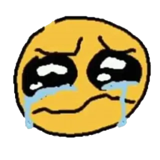 😭 Emoji, Pleurs, Triste, Émotion, Jaune telegram sticker