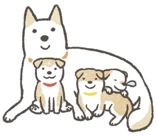 👨 cão, cachorro, animais, fofo, família, animal de estimação whatsapp sticker