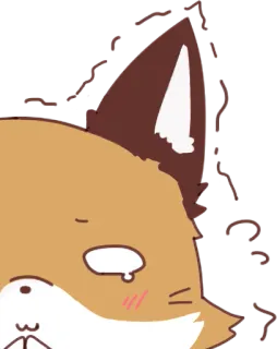 😫 zorro, animal, lindo, dibujos animados whatsapp sticker