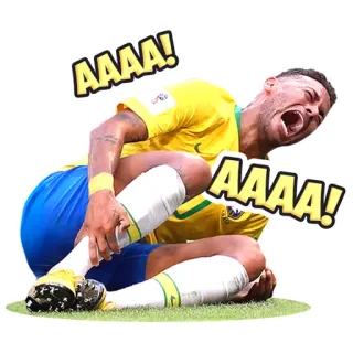 😱 Neymar AAAA! football, football américain, douleur, blessure, joueur, sport telegram sticker