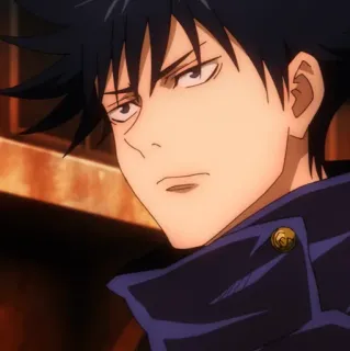 ♠️ Megumi Fushiguro Jujutsu Kaisen Anime, Manga, Teenager, Zauberer, Ernst telegram sticker