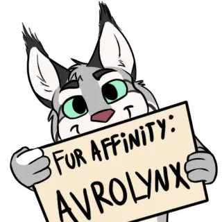 ✈ Fur Affinity: AVROLYNX Furry, Anthro, Lince, Fur Affinity, Avrolynx, Adesivo, Desenho animado telegram sticker