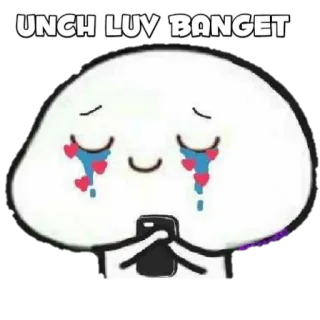 🍡 UNCH LUV BANGET mignon, pleurer, cœur, amour, triste telegram sticker