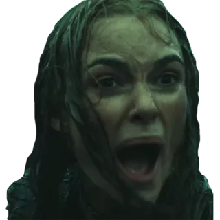 😫 Terror, Grito, Mujer, asustada, emocional telegram sticker
