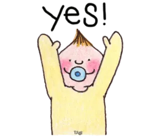 💪 bebê, fofo, chupeta, infantil, criança, desenho animado whatsapp sticker