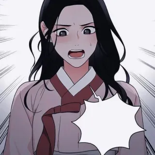 🔗 Anime, Kobieta, Zszokowana, Kreskówka, Emocje, Kobieca telegram sticker