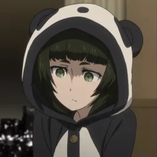 ⚙️ Suzuha Amane Steins;Gate Anime, Panda, Moletom com capuz, Fofo, Kawaii, Personagem, Suzuha Amane whatsapp sticker