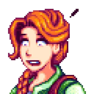 😳 Leah Stardew Valley Videojuego, Pixel art, Leah, Stardew Valley, Personaje, Juego indie, Juego de granja telegram sticker