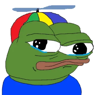 😢 Pepe the Frog pepe, frog, sad, crying, meme telegram sticker