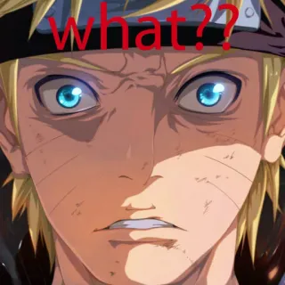 😳 Naruto what?? naruto, anime, manga, shocked, what, cartoon telegram sticker