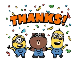 MINIONS × BROWN & FRIENDS whatsapp stickers