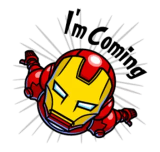 😶 Iron Man Iron Man, Marvel, super-héros, dessin animé, bande dessinée, personnage whatsapp sticker