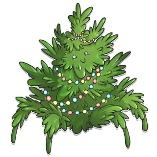 🎄 navidad, árbol, festivo, vacaciones, decoración, dibujos animados telegram sticker