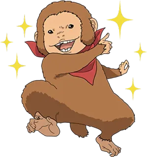 🐵 猿, キラキラ, 漫画, 動物, かわいい, 遊び心 telegram sticker