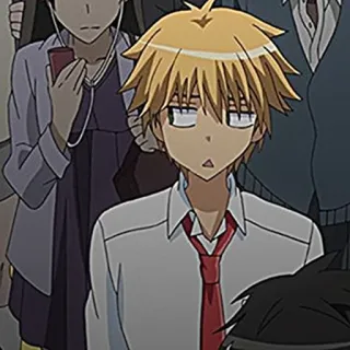 ▪️ Anime, Personagem, Uniforme escolar, Gravata vermelha, Mangá telegram sticker
