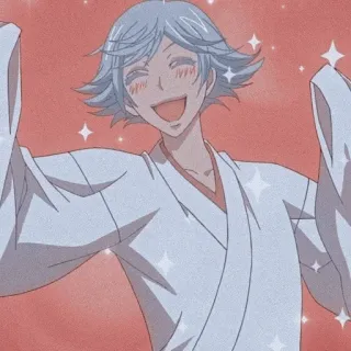 🤍 アニメ, 幸せ, 笑顔, キラキラ, 架空のキャラクター whatsapp sticker