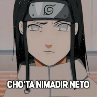 🤨 Neji Hyuga Naruto CHO'TA NIMADIR NETO Anime, Naruto, Personnage, Neji Hyuga, Dessin animé telegram sticker