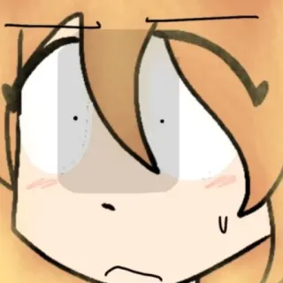 💫 cartoon, anime, face, expression, shocked telegram sticker