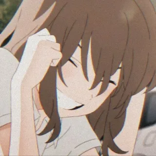🎭 anime, garota, desenho animado, sorrindo, feliz telegram sticker