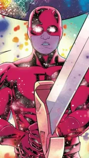 🕶 Daredevil daredevil, marvel, comic book, superhero, sword telegram sticker