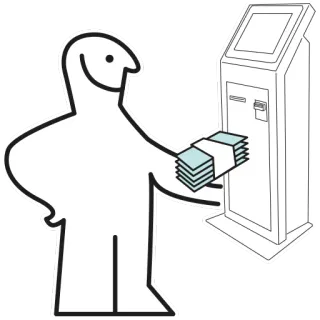📤 argent, distributeur, espèces, finance, économie, banque, transaction telegram sticker