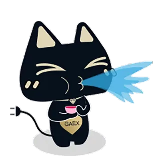 😜 GAEX cat, cartoon, cute, animal, kawaii, funny, sticker telegram sticker